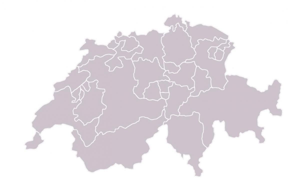 mapa pusta mapa Szwajcarii