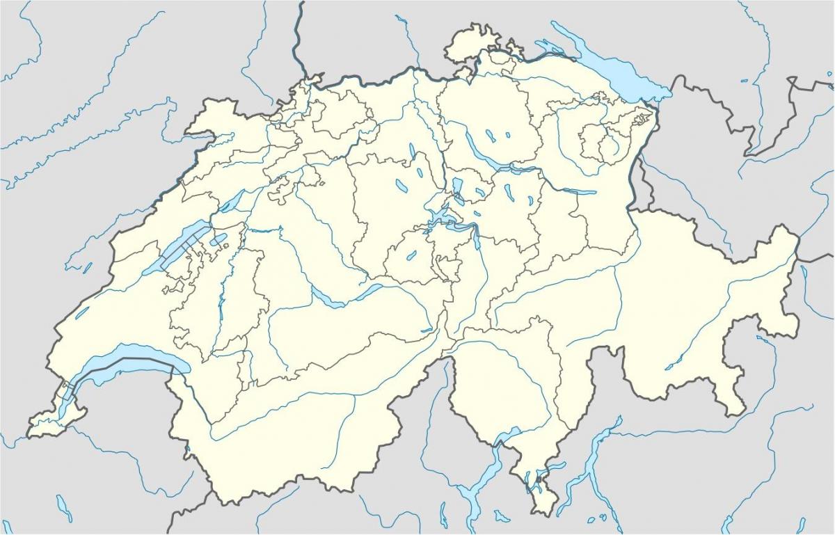mapa Szwajcarii mapa wektor 