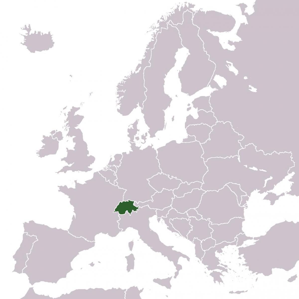 Szwajcaria lokalizacja na mapie Europy