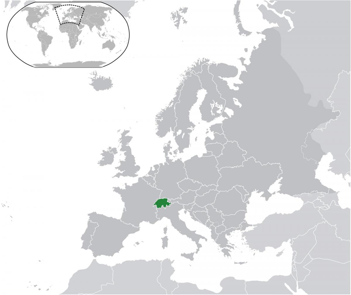 Szwajcaria na mapie świata