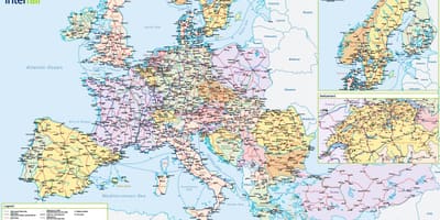 Mapa интеррейл Szwajcaria 