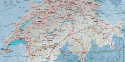 Mapa сбб mapie Szwajcarii