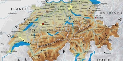Szwajcaria geografia mapie