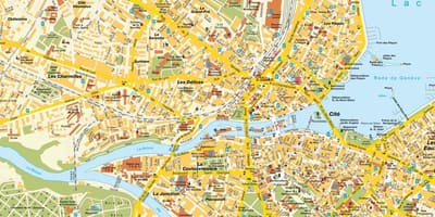 Mapa ulic Genewa Szwajcaria