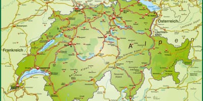 Mapa ulica mapie Bazylei, Szwajcaria