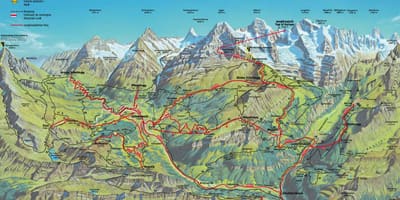 Mapa mapy turystyczne Szwajcarii