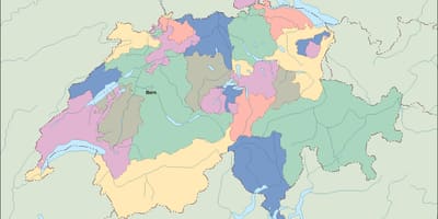 Mapa polityczna mapa Szwajcarii