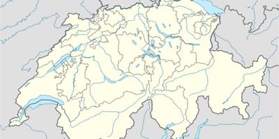 Mapa prosta mapa Szwajcarii