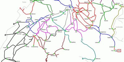 Mapa dworca kolejowego Szwajcaria 