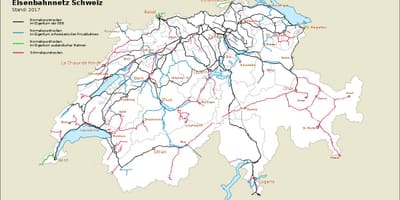 Mapa Szwajcarii porty