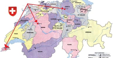 Mapa Zurych Szwajcaria mapa Europy