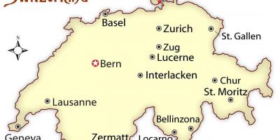 Zurych, Szwajcaria na mapie